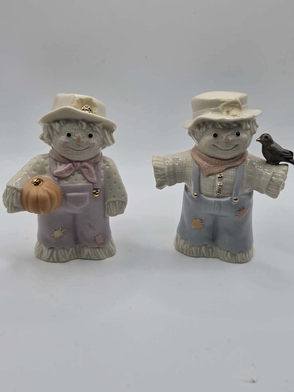 Lenox Dash Of Autumn 3.5" Salt & Pepper Shakers. Fall Decor